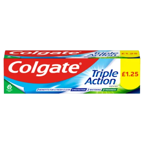 COLGATE TRIPLE ACTION PM£1.25 75ML