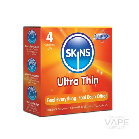 CONDOMS: SKINS ULTRA THIN CONDOMS 4PK