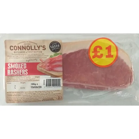 Connolly's Smoked Bacon Rashers 180g