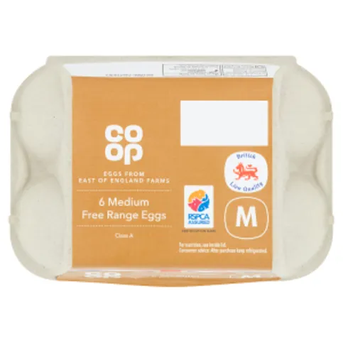 Co-op 6 Medium Free Range Eggs