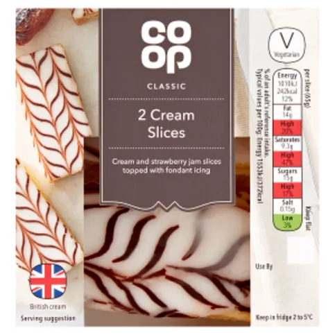 Co-op Fresh Cream Slices 2s
