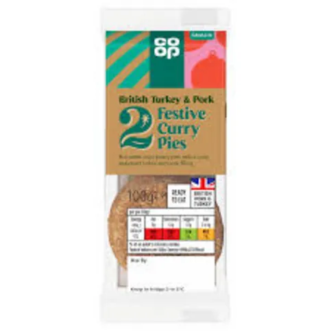 Co-op Curry Pork Pies 100g