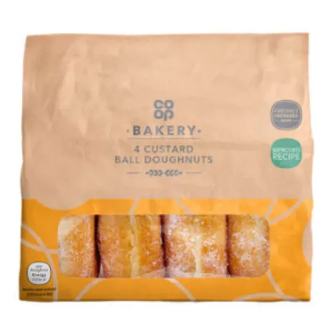 Coop Custard Ball Doughnuts 4 Pack