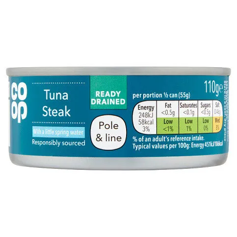 Co-op Tuna Steak with a Little Spring Water 110g