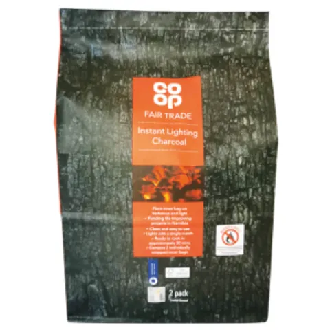 Co-op Fair Trade Instant Lighting Charcoal 2 Pack