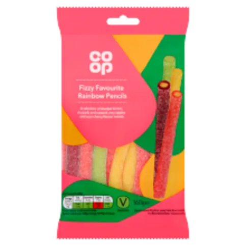 Co-op Fizzy Favourite Rainbow Pencils 160g