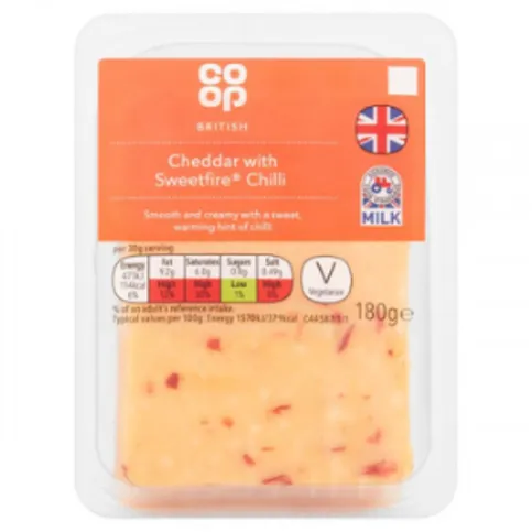 Co-op Hot And Spicy Cheddar Wedge 200g