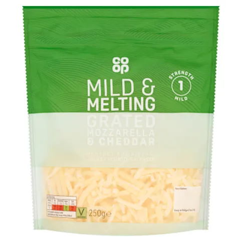 Co Op Mozzarella & Cheddar Mix Grated 250g