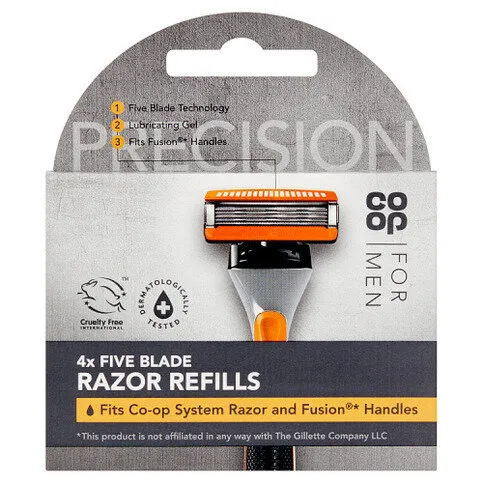 Co Op Precision 5 Blade Razor Refills 4pk