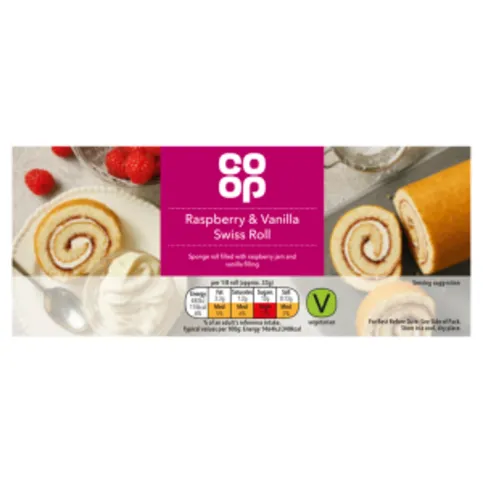 Co-op Raspberry & Vanilla Swiss Roll