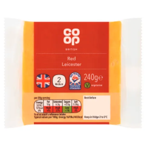 Co-op Red Leicester Slices 240g