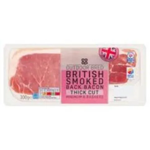 Coop Smoked Back Bacon Thick Cut