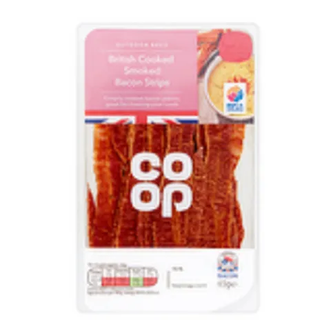 Co-op British Cooked Smoked Bacon Strips 65g