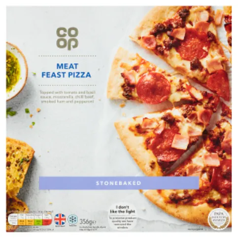 Co Op Stonebaked Meat Feast Pizza Fresh 356g
