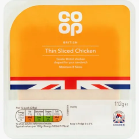 Co-op Thin Sliced Chicken 100g