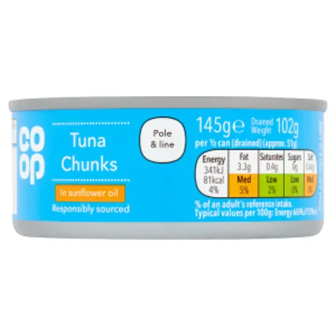 Co-op Tuna Chunks in Sunflower Oil 145g