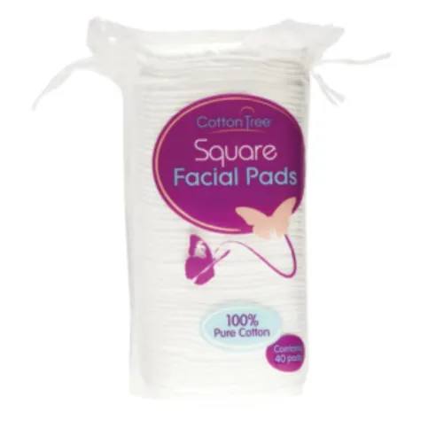 Cotton Tree Square Facial Pads 40 Pack