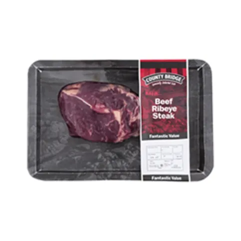 CHILLED: COUNTRY BRIDGE BEEF RIBEYE STEAKS 227G