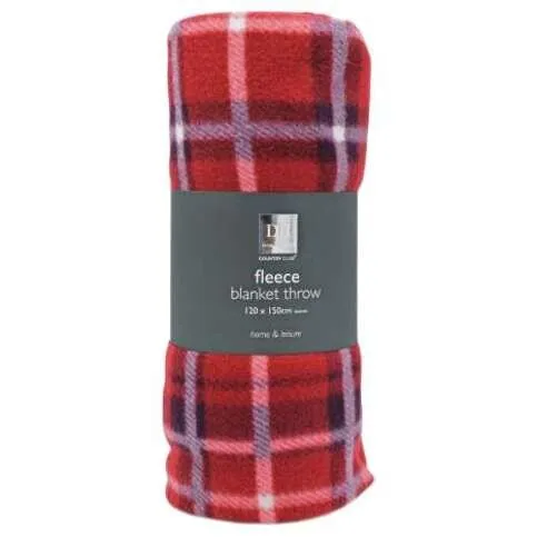 Country Club Fleece Throw Tartan