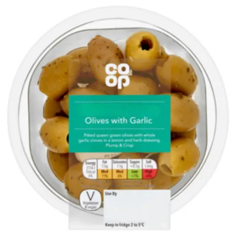 Co-op Irresistible Garlic & Chilli Olives 130g
