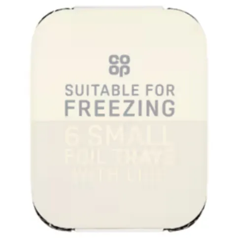 Co-op 6 Small Foil Trays with Lids