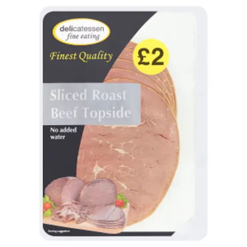 Delicatessen Fine Eating Sliced Roast Beef Topside 80g