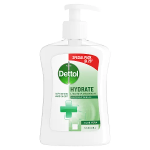Dettol Hydrate Liquid Hand Wash Aloe Vera 250ml