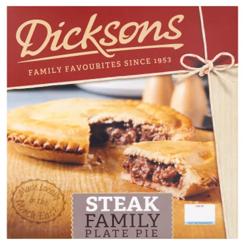 Dicksons Steak Family Plate Pie 720g