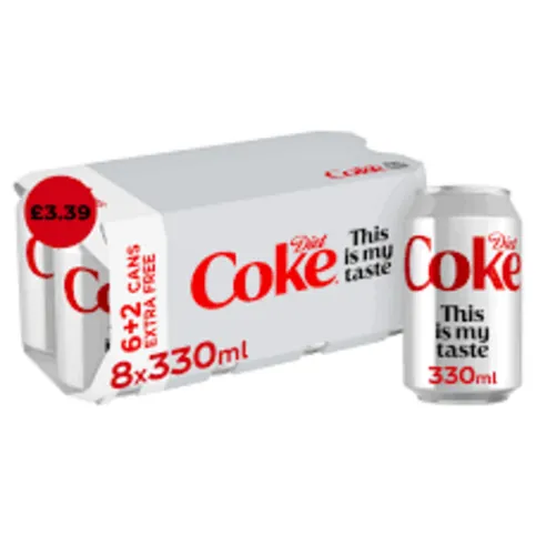 Diet Coke 6+2  8x330