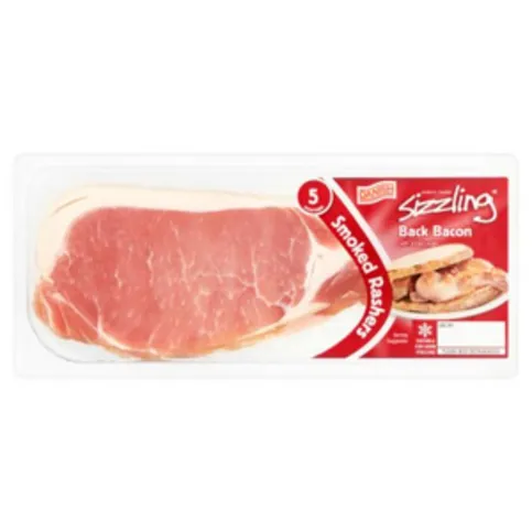 Direct Table Danish Sizzling 5 Smoked Rashers Back Bacon 150g