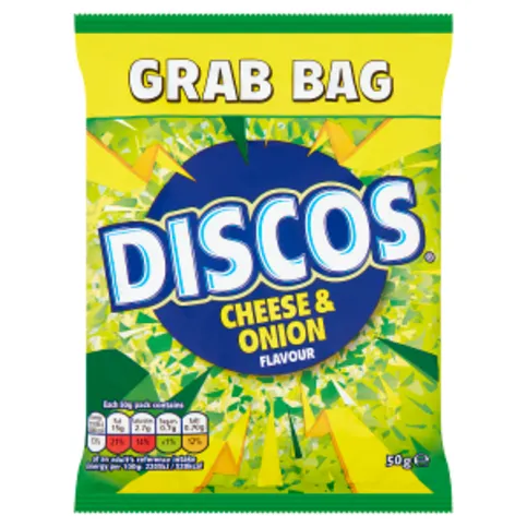 Discos Cheese & Onion Flavour Grab Bag 50g