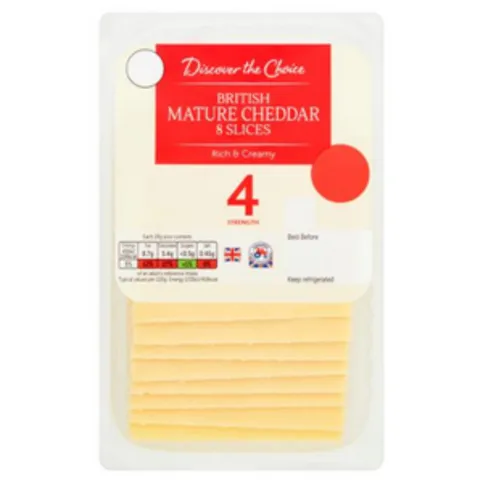 Jacks 8 Mature Cheddar SLICES 180g [CHILLED CHEESE]