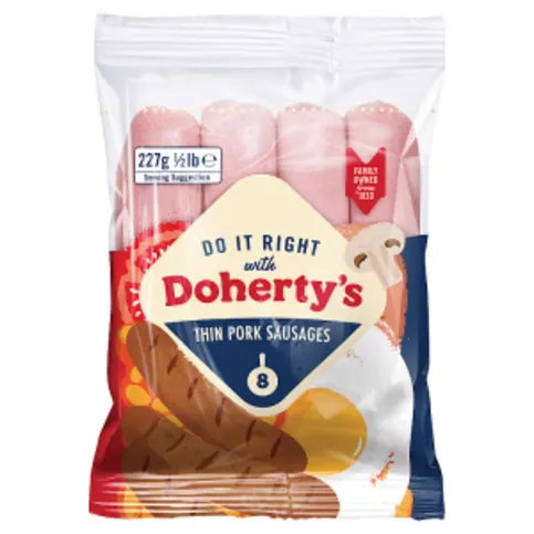Dohertys Pork Sausages 227gm 227g