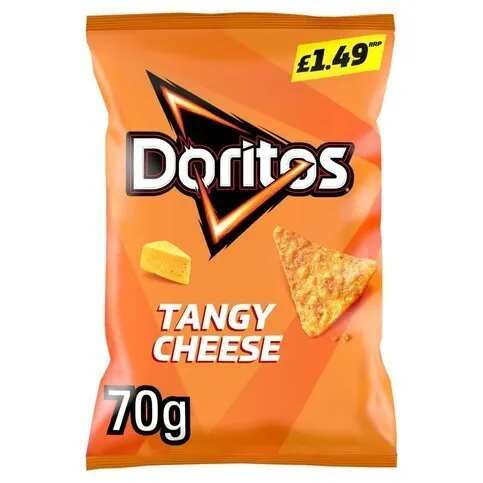 Doritos Tangy Cheese Tortilla Chips Sharing Bag Crisps PMP 1.49 70g