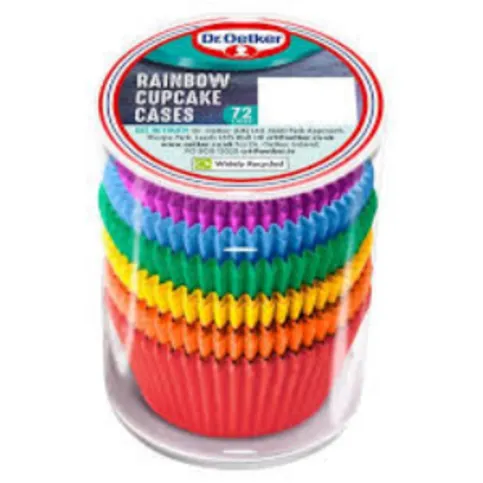 Dr Oetker Rainbow Cupcake Cases 72 Pack