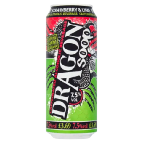 DRAGON SOOP STRAWBERRY & LIME 500ML PM£3.69