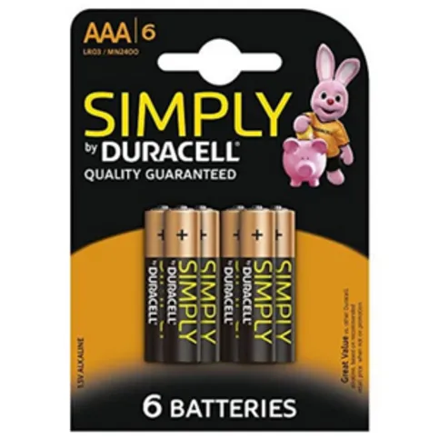 DURACELL SIMPLY AAA 6PK