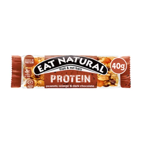 Eat Natural Protein Peanuts, Orange & Dark Chocolate Fruit & Nut Bars 40g