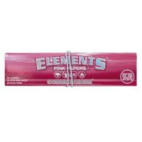 Elements Pink Paper Kingsize Slim & Tips 32S