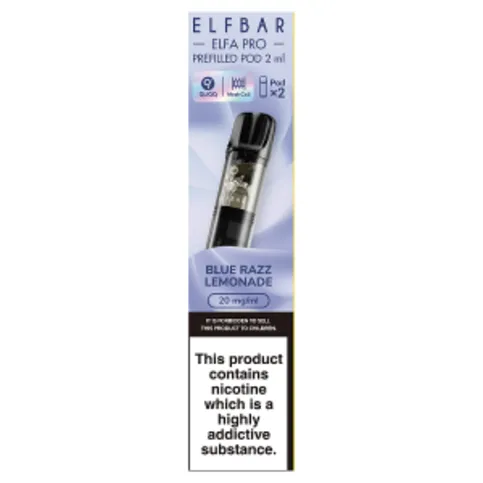 ELFBAR ELFA PRO 2ml Prefilled Pod?2 2% Nic Blue Razz Lemonade