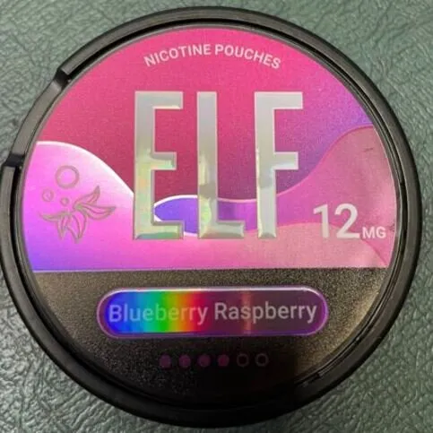 ELF NICOTINE POUCHES 12MG BLUEBERRY RASPBERRY