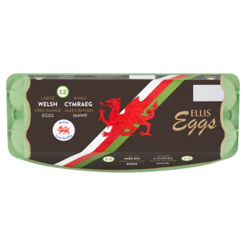 Ellis Eggs 12 Large Welsh Free Range Eggs
