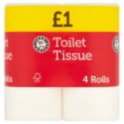Euro Shopper White Tissue 4 Pack