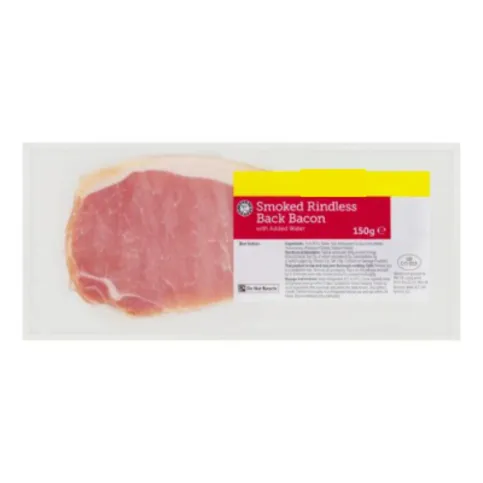 Es Smoked Rindless Back Bacon 150g