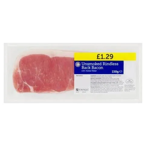 ES Unsmoked Bacon 150g