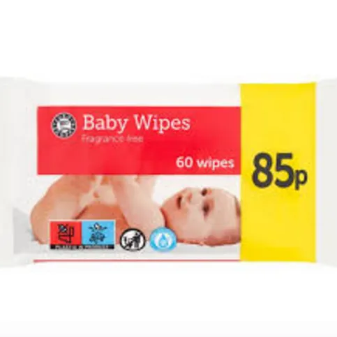 Euro Shopper Baby Wipes 60 Wipes