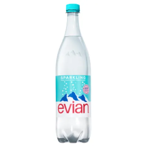 Evian Sparkling Natural Mineral Water 1L