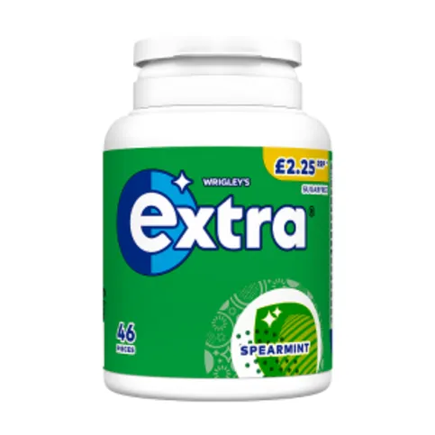 Extra Spearmint Sugarfree Chewing Gum Bottle 46 Pieces