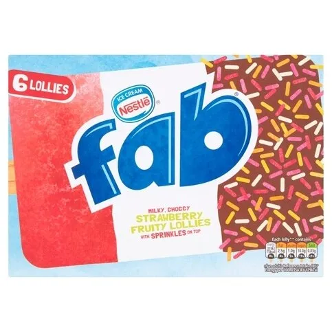 Nestle Fab Extra Strawberry 6 x 58ml
