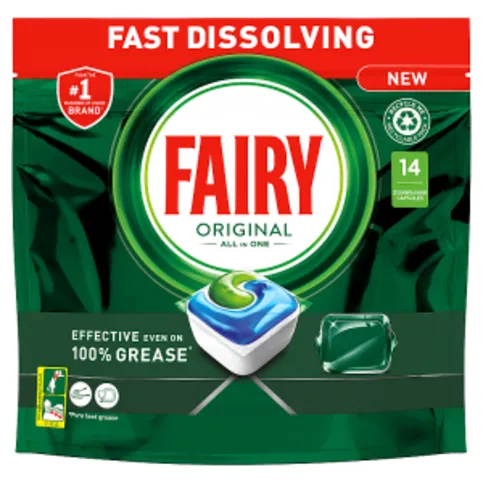 Fairy Original All In One Dishwasher Tablets Regular, 14 Tablets